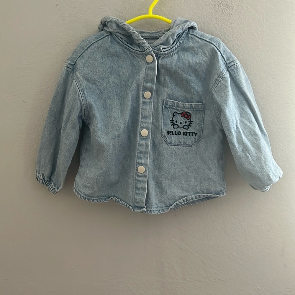 Zara Hello Kitty Lightweight Denim Jacket
